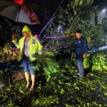 Aksi Sigap AKP Rudi dan Personel Polsek Barru Amankan Jalan Jenderal Sudirman dari Pohon Tumbang