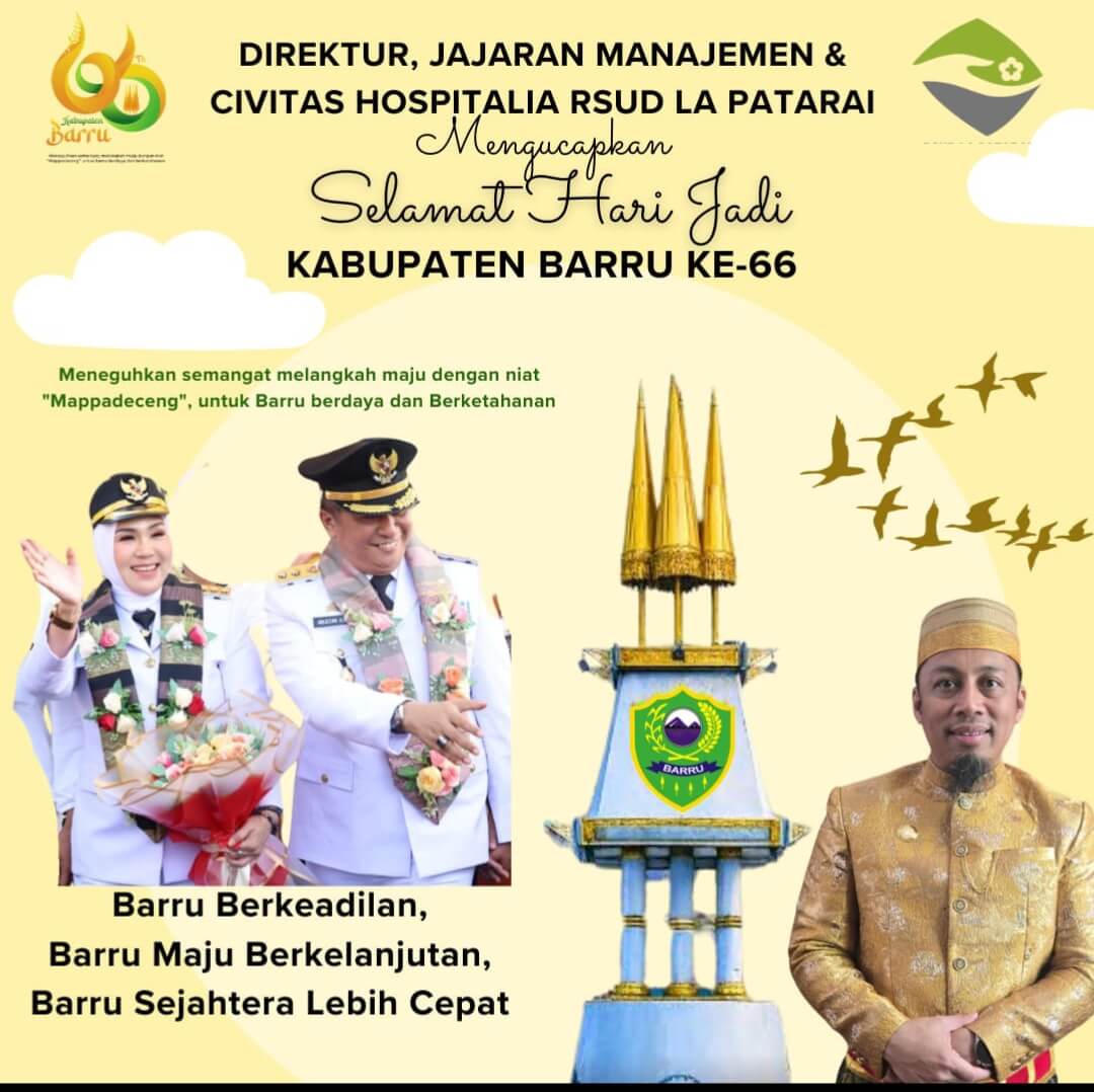 ​Direktur RSUD La Patarai Barru, Momentum Hari Jadi ke-66 untuk Memperkuat Sinergi “Mappadeceng”