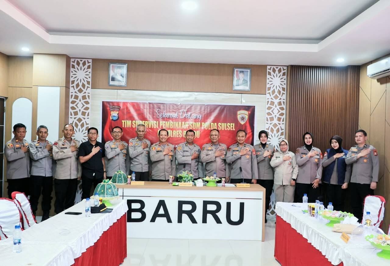 Polres Barru Terima Supervisi Biro SDM Polda Sulsel, Perkuat Pembinaan dan Profesionalisme Personel