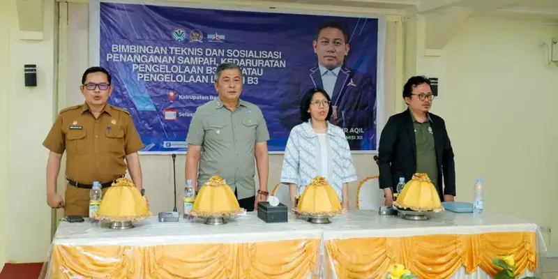 Wakil Bupati Barru Hadiri Bimtek Penanganan Sampah Kedaruratan Pengelolaan B3